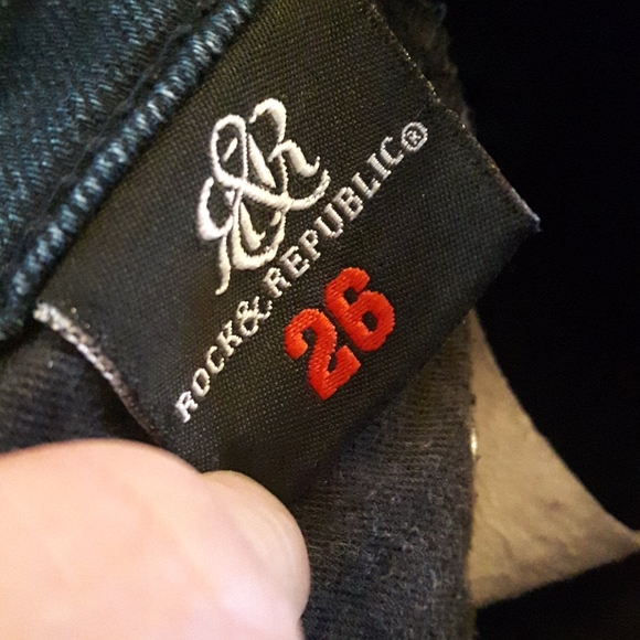 size 26 Rock & Republic dark blue Jeans - Picture 5 of 16